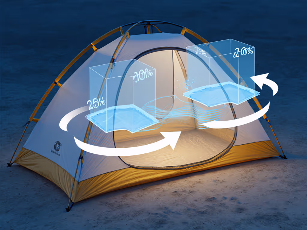quantified_tent_ventilation_diagram_showing_mesh_coverage_percentages_and_airflow_paths