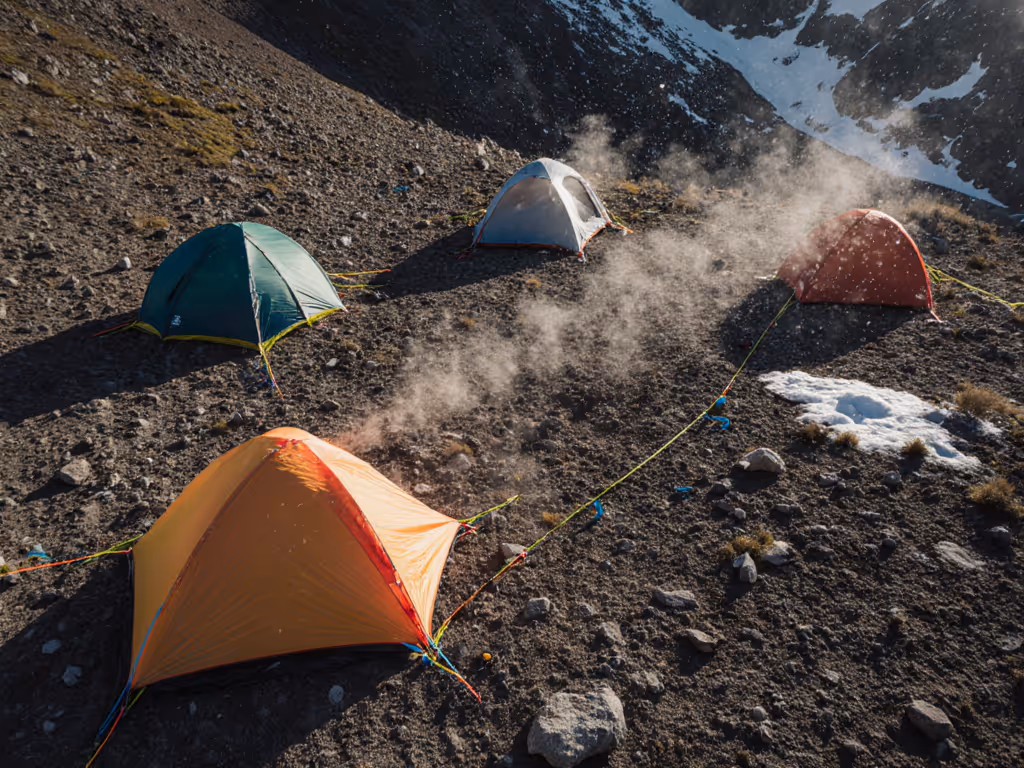 secure_tent_pitching_and_guyline_strategy_for_windy_high-altitude_camps